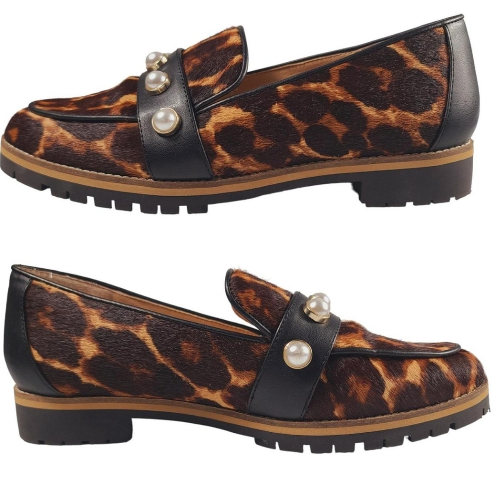 New Size 6 Alex Marie Women's Black and Tan  Loafers Shoes